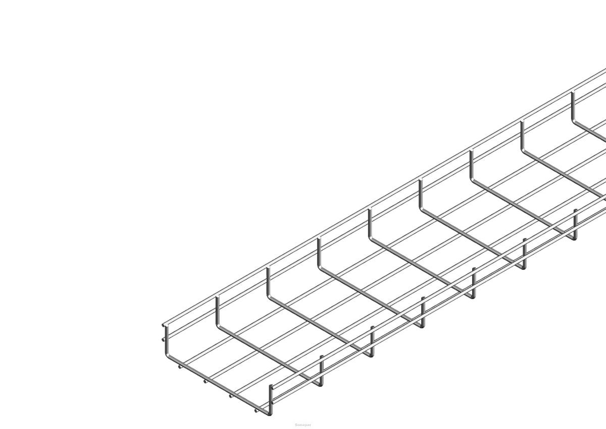 CABLE MESH BASKET 300MM 3MTR PRE GAL