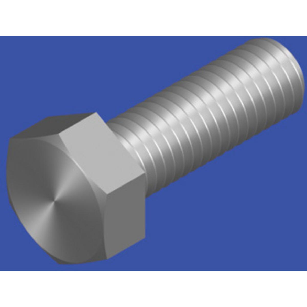 HEX HEAD BOLT M10X20MM HDG