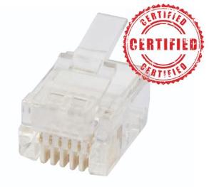 PLUG RJ12 6P6C FLAT STRANDED 10PK