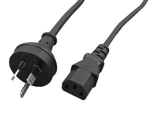 COMPUTER LEAD 2M BLACK IEC13 TO 3PIN