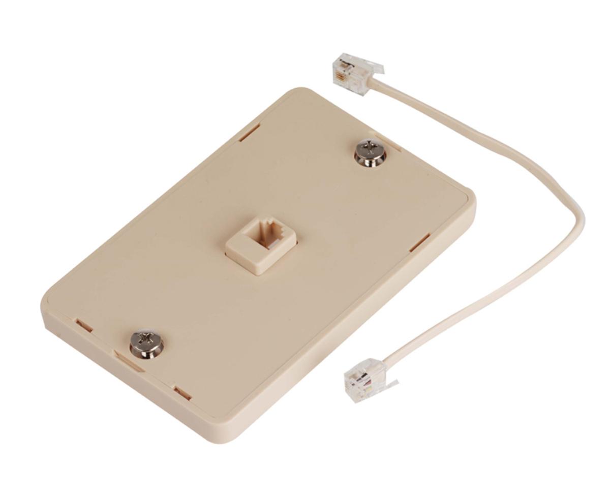 SOCKET RJ12 MODULAR WALL PLATE