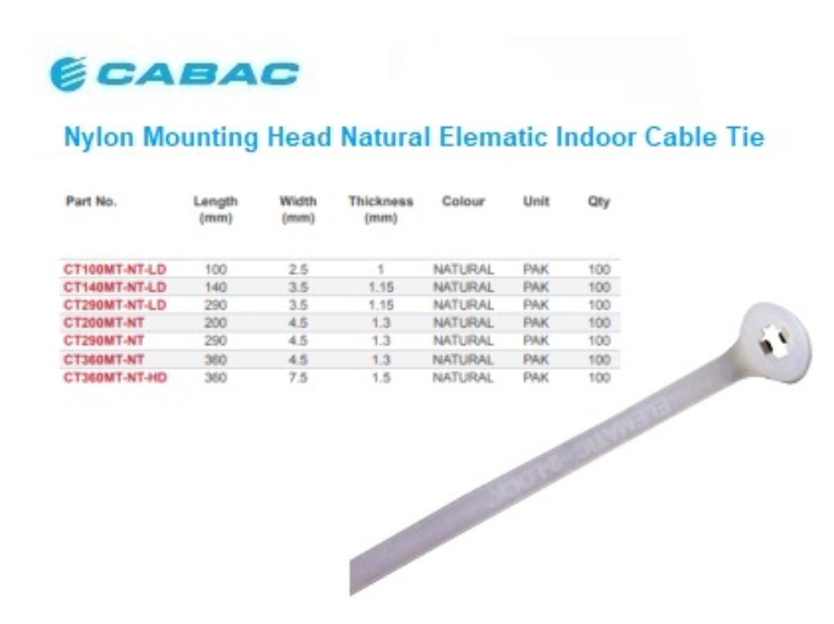 METAL TOOTH CABLE TIE 1209 140X3.5MM NT