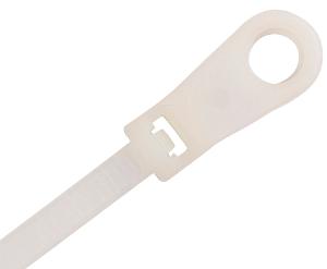 NYLON MNT HEAD CABLE TIE 200X4.8MM 100PK