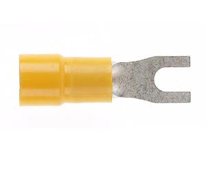 FORKED SPADE TERMINAL 4MM YELLOW