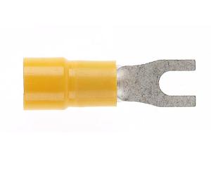 FORKED SPADE TERMINAL 4MM YELL DOUBGRP