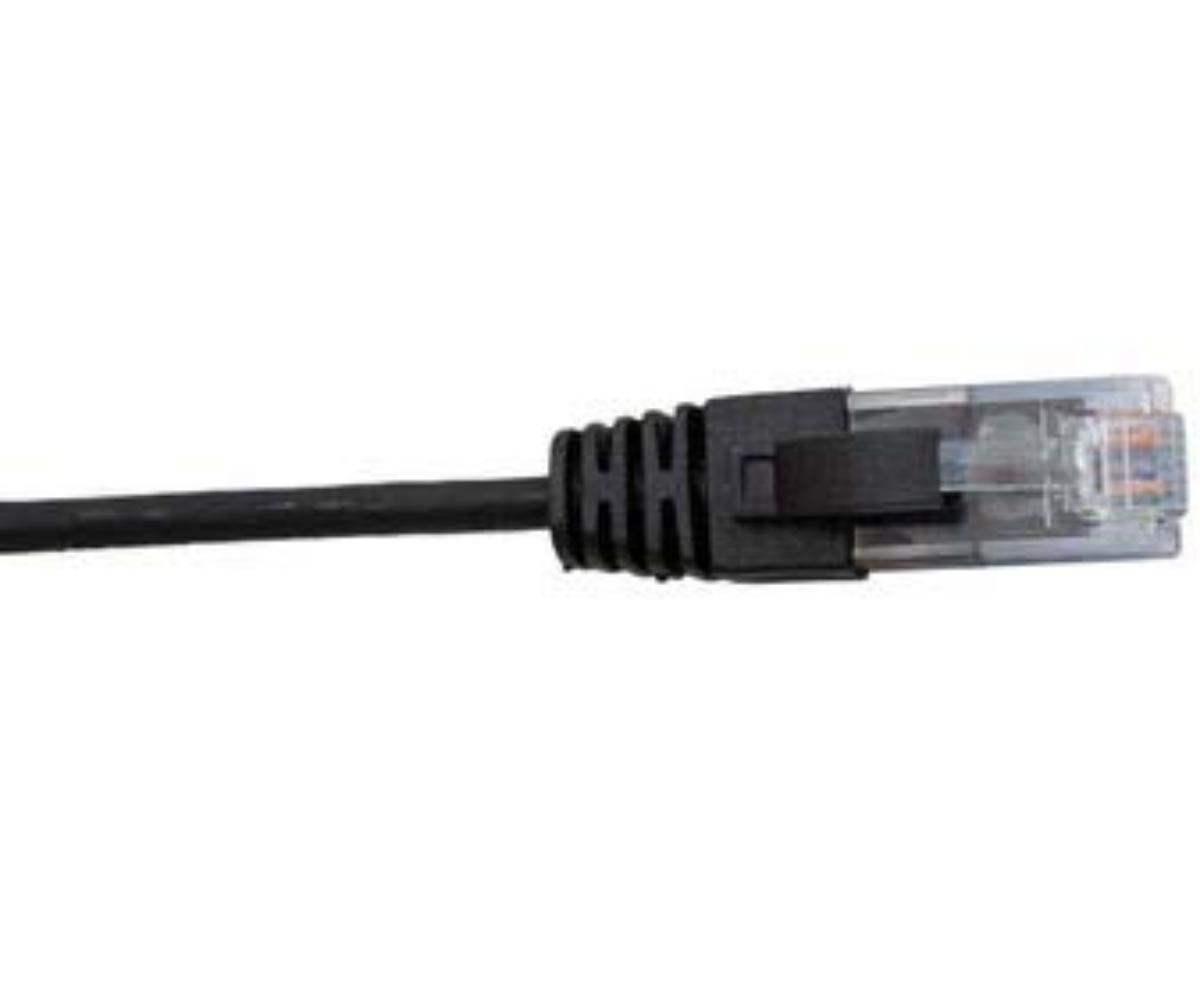 CAT6 PATCHLEAD 28AWG BLACK 0.5M SLIM