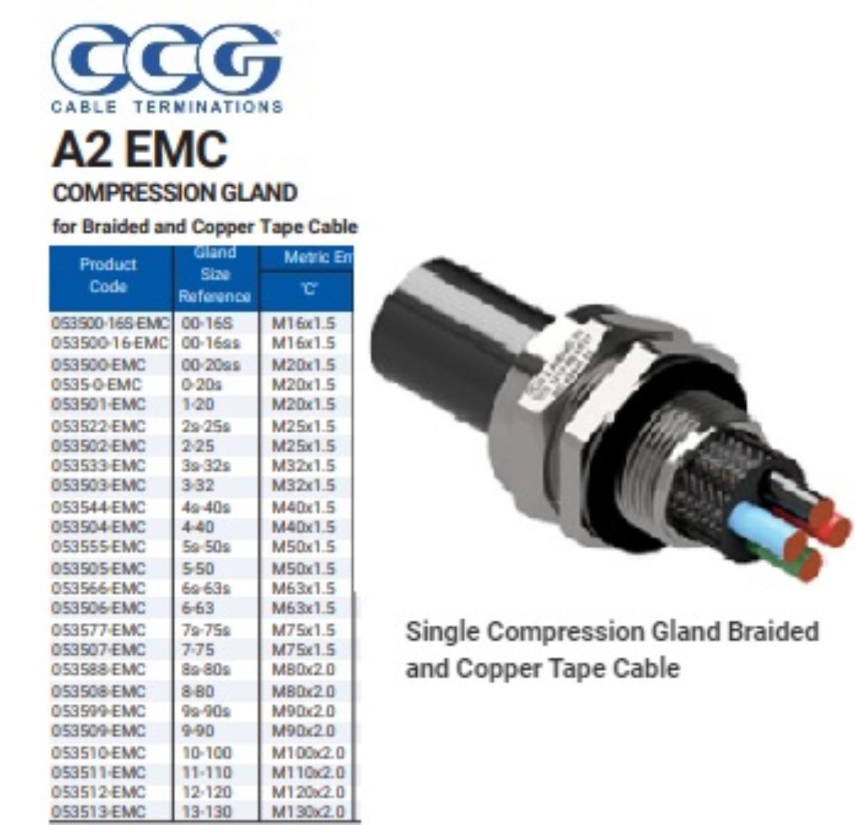 A2 EMC-00 MTL EMC GLAND BRAID/TAPE 16MM