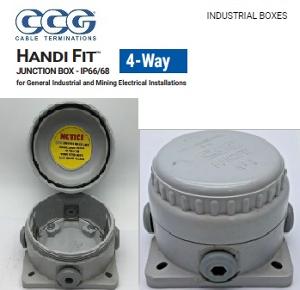 JUNCTION BOX SIZE 2 GREY 25MM 4WAY