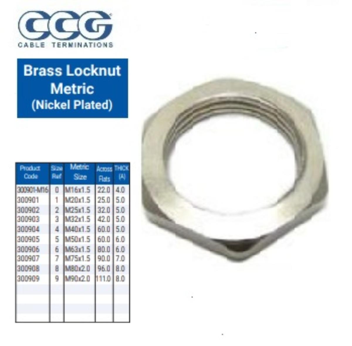 METAL LOCKNUT BRASS 63MM