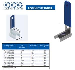 CCG 25HEX LOCK NUT SPANNER