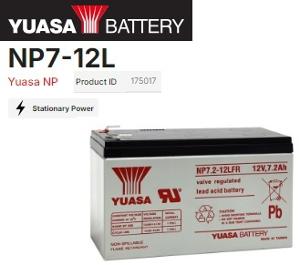 BATTERY LEAD-ACID 12V-7AH H2 PLANT BATTERY LEAD-ACID 12V-7AH H2 PLANT