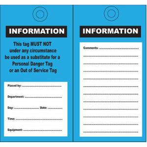 POLY INFORMATION TAG BLUE 25PK POLY INFORMATION TAG BLUE 25PK