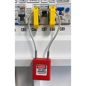 CABLE LOCKOUT PADLOCKS + 30CM CABLE RED CABLE LOCKOUT PADLOCKS + 30CM CABLE RED