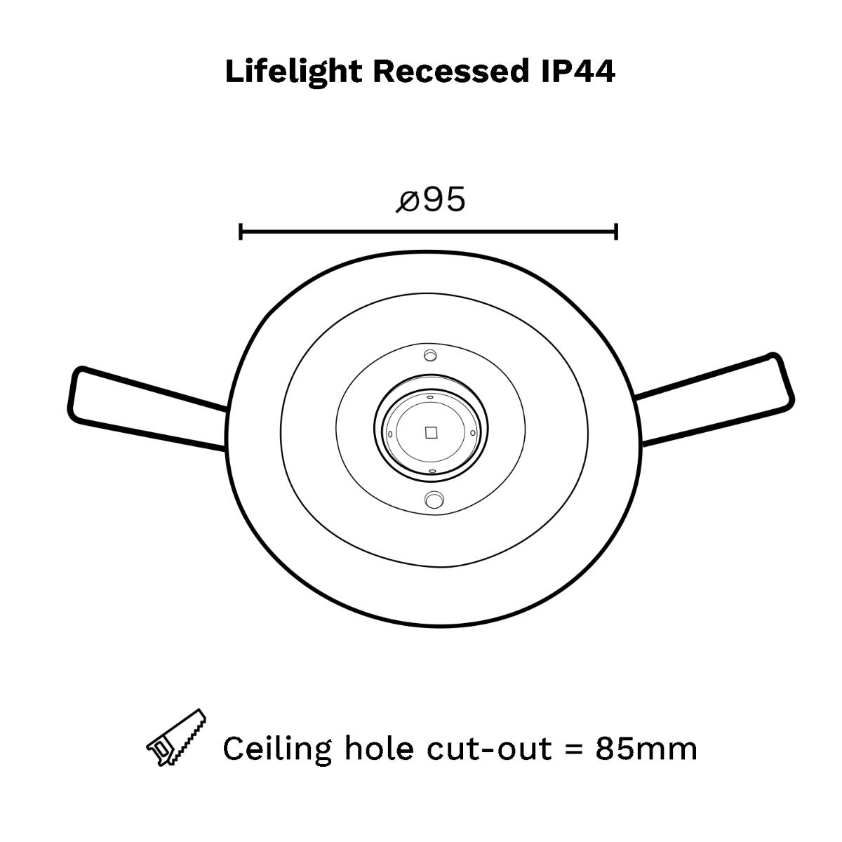 LED EMERG RECESSED LIFELIGHT D32