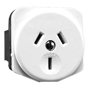 AUTO SOCKET MECH 10A D/P WHITE PANEL MNT AUTO SOCKET MECH 10A D/P WHITE PANEL MNT