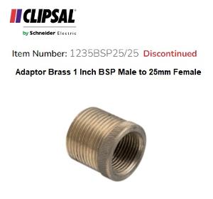 ADAPTOR BRASS 1IN BSP MALE - 25MM FEMALE