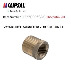 ADAPTOR BRASS 2BSP MALE - 40MM FEMALE