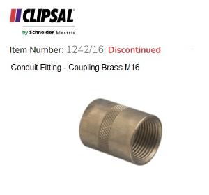 COUPLING BRASS 16MM