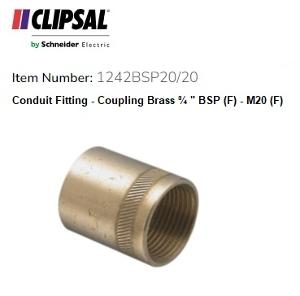 COUPLING BRASS 3/4IN BSP FEMALE-20MM FEM