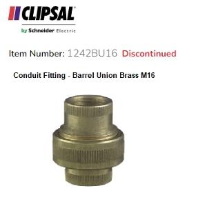 UNION BARREL BRASS 16MM