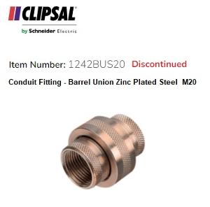 BARREL UNION ZINC PLT STEEL 20MM