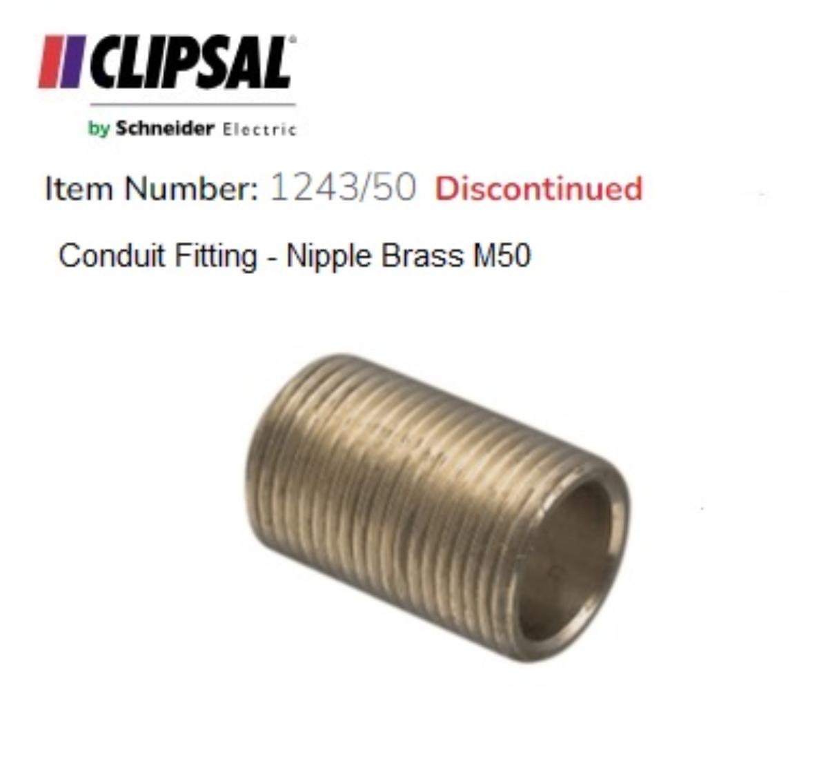 NIPPLE BRASS CONDUIT 50MM