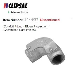 INSPECTION ELBOW GALV 32MM