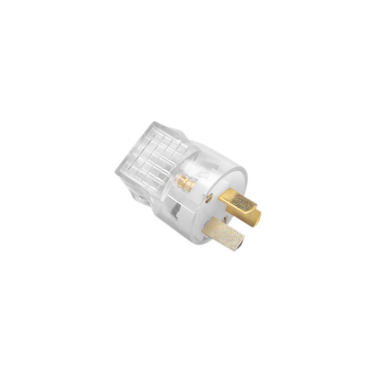 PLUG TOP O/D 3PIN 20A 250V TRANSPARENT