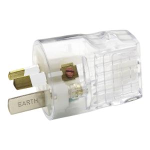PLUG TOP O/D 3PIN 15A 250V TRANSPARENT PLUG TOP O/D 3PIN 15A 250V TRANSPARENT