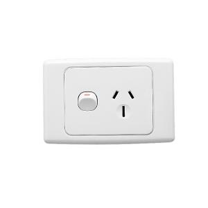 GPO SOCKET SWT SING DP 15A 250V WHITE