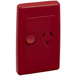 2000 SGL GPO VERTICAL 250V 10A S/P RED 2000 SGL GPO VERTICAL 250V 10A S/P RED