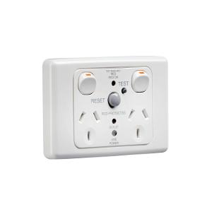 2000 DBL GPO RCD PROT 10A S/P 30MA RED 2000 DBL GPO RCD PROT 10A S/P 30MA RED