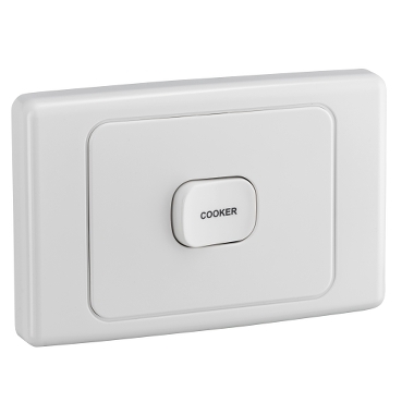 2000 COOKER SWITCH HORIZ 45A S/P WHITE