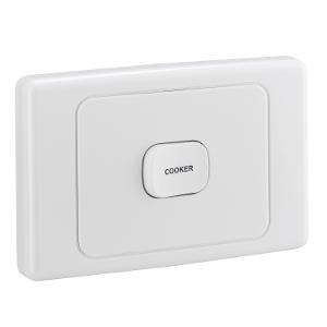 2000 COOKER SWITCH HORIZ 32A D/P WHITE 2000 COOKER SWITCH HORIZ 32A D/P WHITE