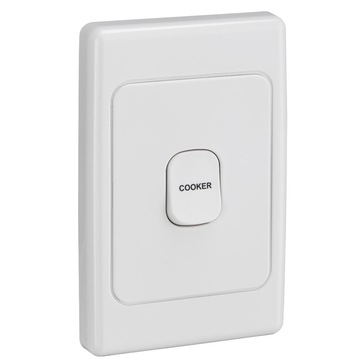 2000 COOKER SWITCH VERT 45A S/P WHITE
