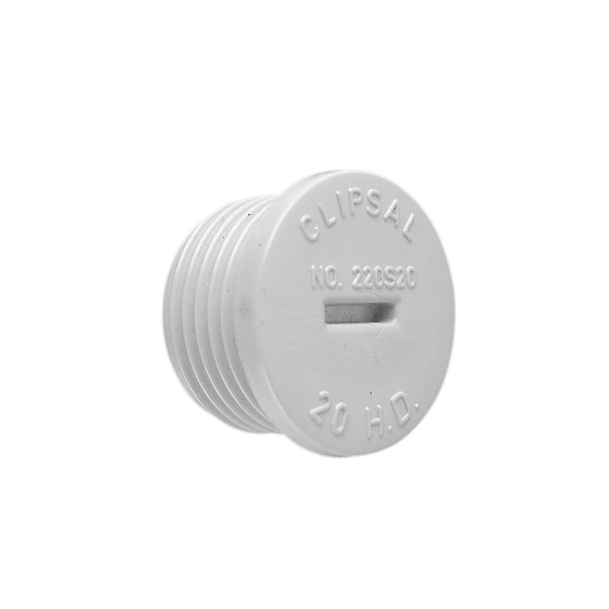 SCREW IN PLUG PVC 20MM GREY