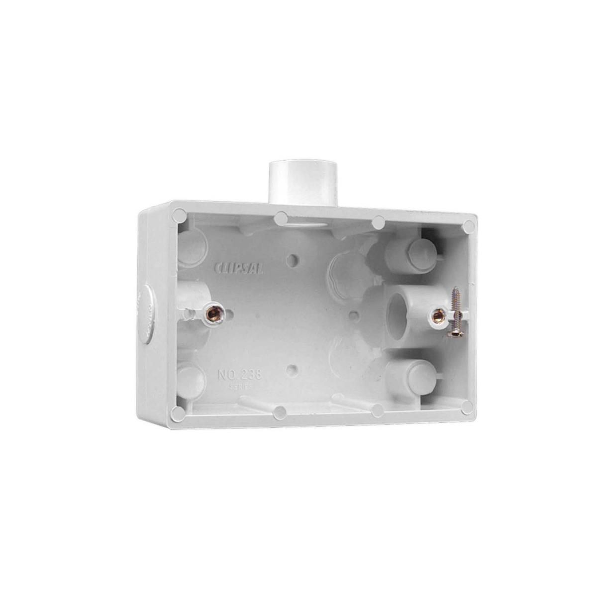 ENCL MOUNTING BOX 3X20MM ENTRIES WHITE