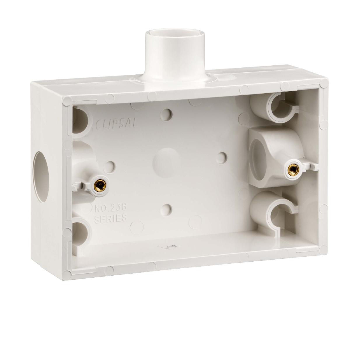 ENCL MOUNTING BOX 3X20MM ENTRIES WHITE