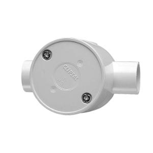 JUNCTION BOX ROUND DEEP PVC 20MM 2WAY