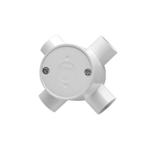 JUNCTION BOX ROUND DEEP PVC 20MM 4WAY