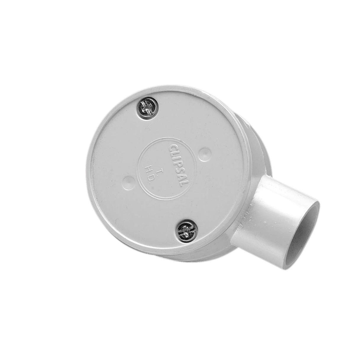 JUNCTION BOX ROUND SHALLOW PVC 25MM 1WAY