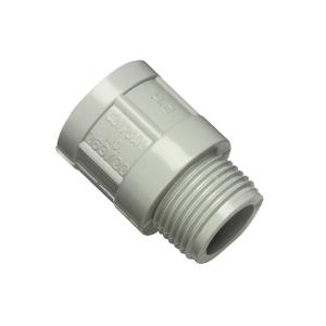 PLAIN TO SCREWED ADAPTOR PVC 16MM GREY