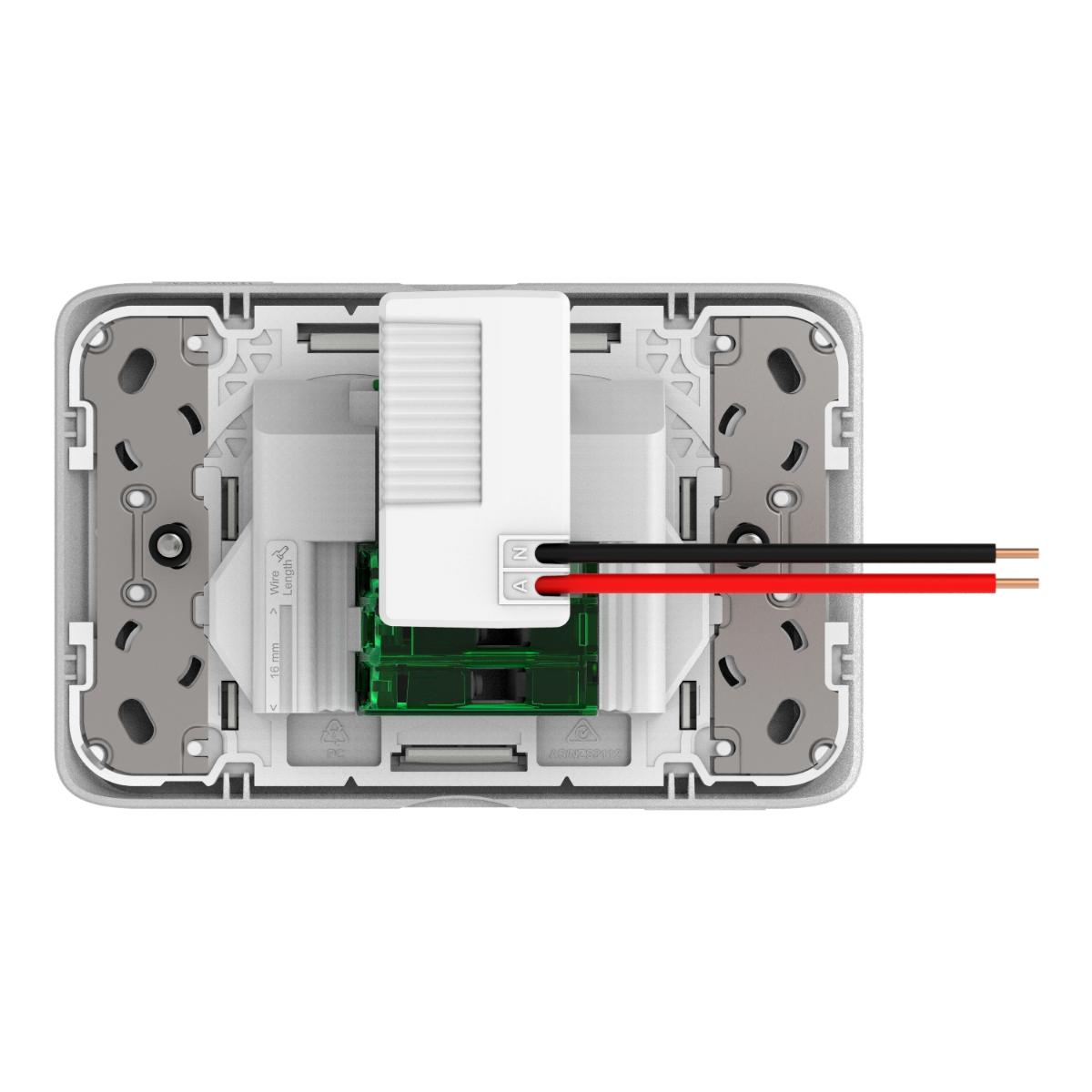 ICONIC DBL GPO + USB C 10A VIV WHT