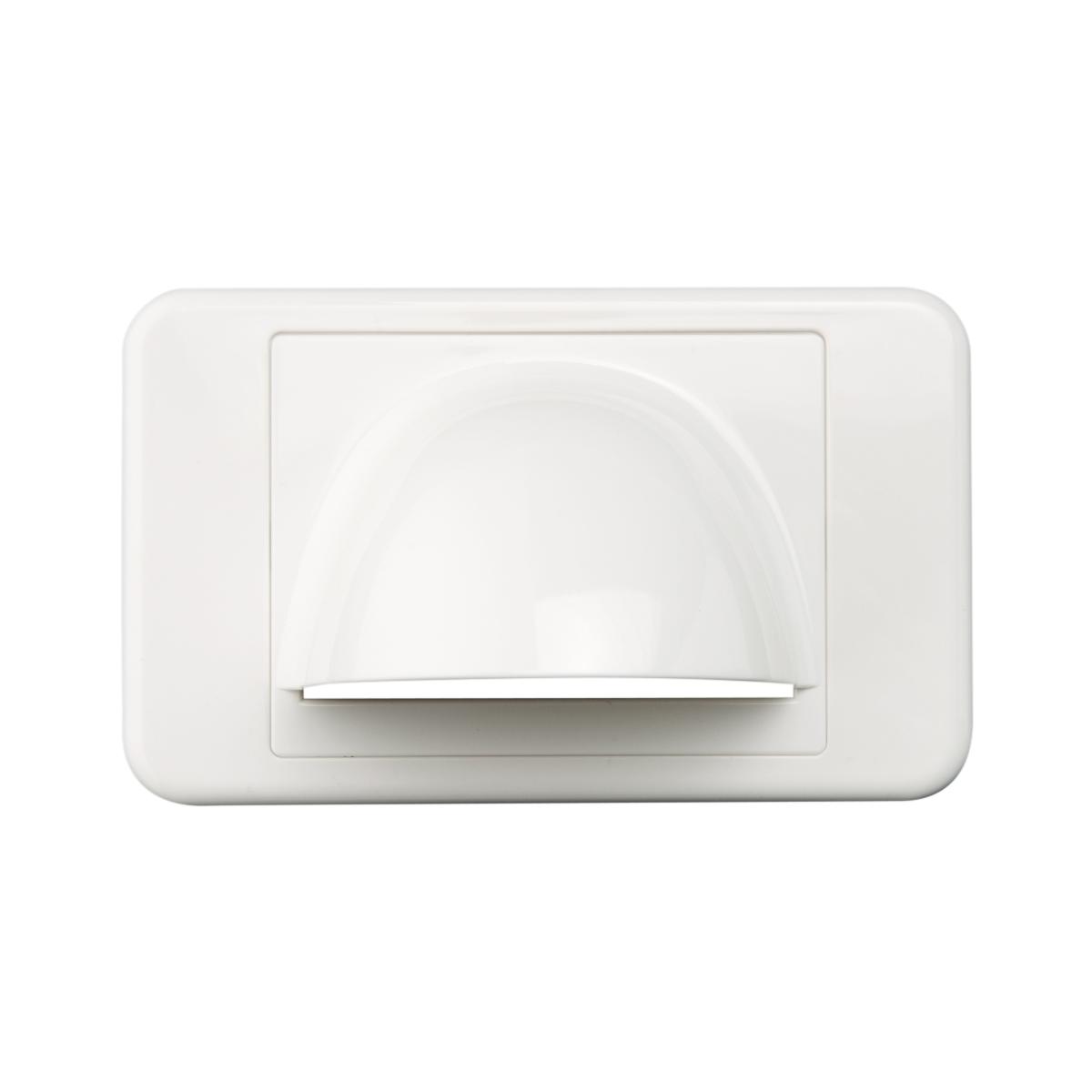 BULL NOSE WALL PLATE FLUSH MNT WHITE