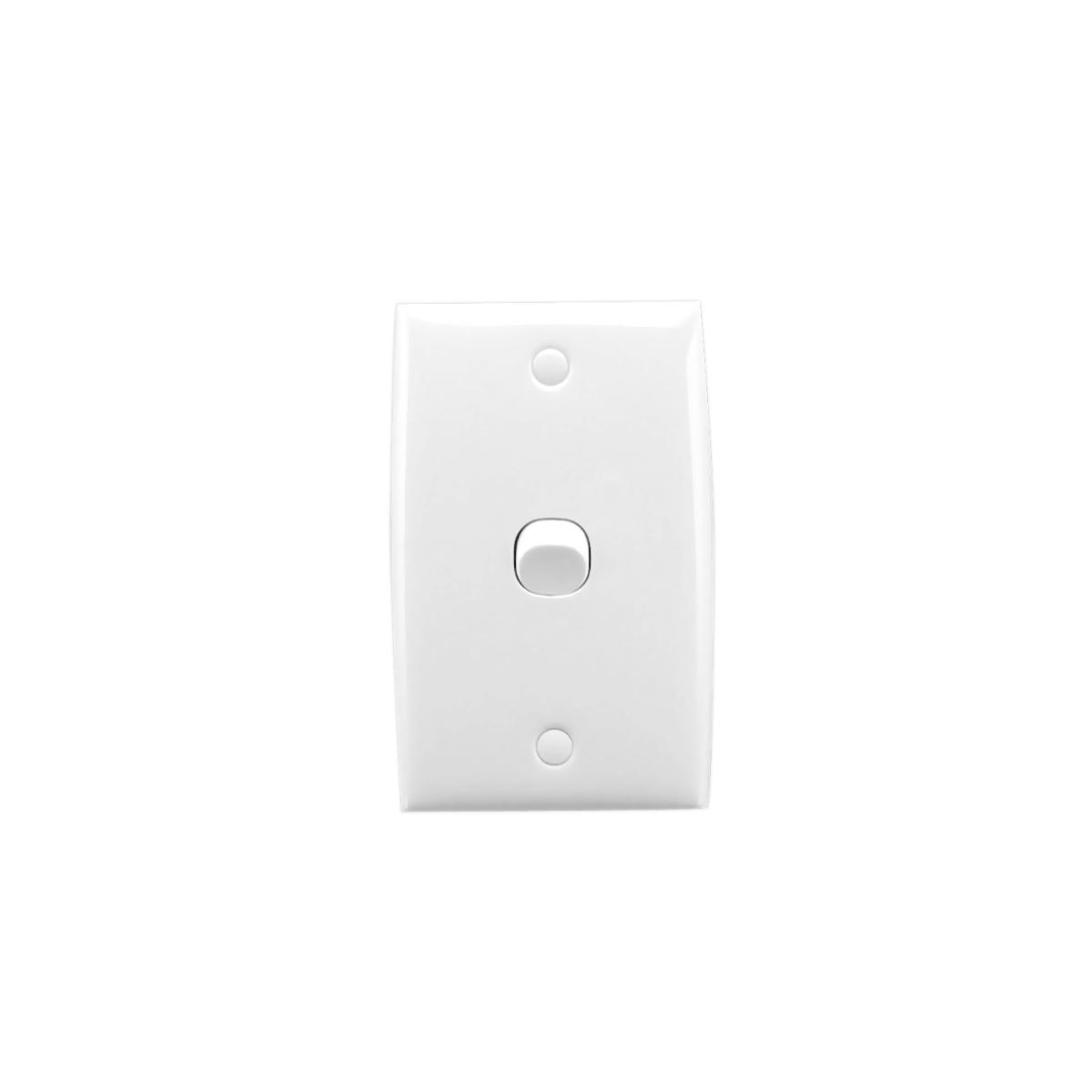SWITCH 1 GANG VERTICAL 10A WHITE