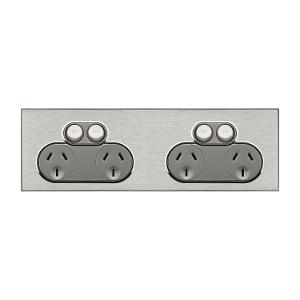 SATURN QUAD GPO 10A S/P HORIZON SILVER SATURN QUAD GPO 10A S/P HORIZON SILVER