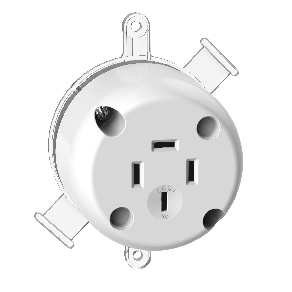 SURFACE SOCKET 4PIN 500V 10A WHITE