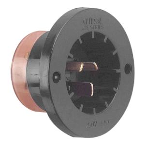 FLUSH INLET SOCKET 3PIN 15A RND TERM CVR FLUSH INLET SOCKET 3PIN 15A RND TERM CVR