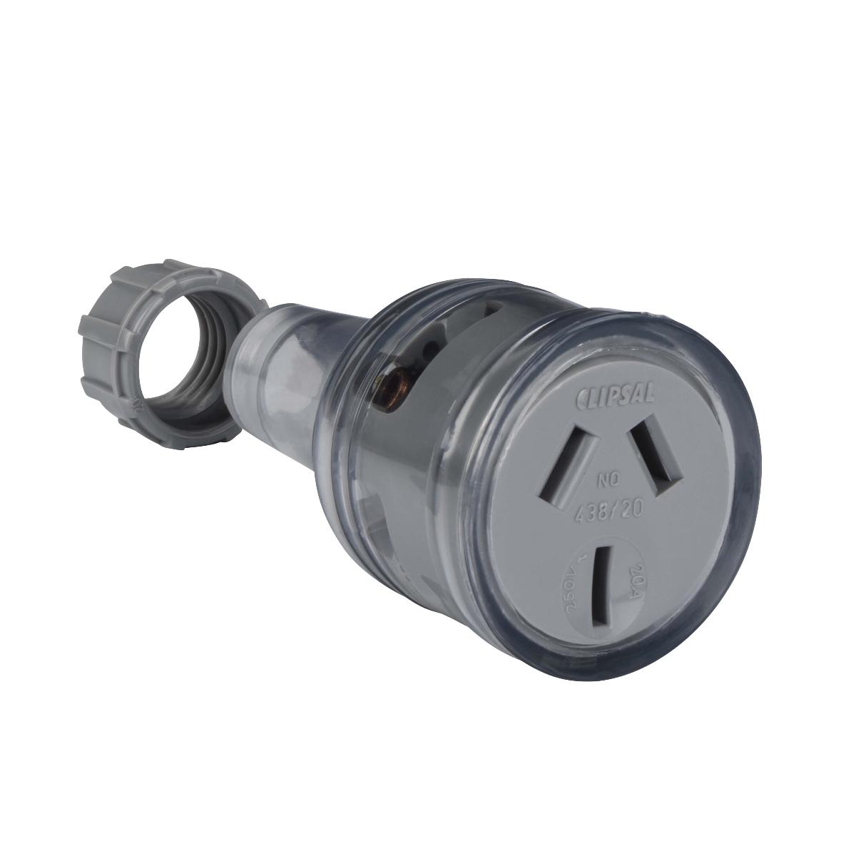 CORD EXT SOCKET O/D 3P 20A 250V TRANS