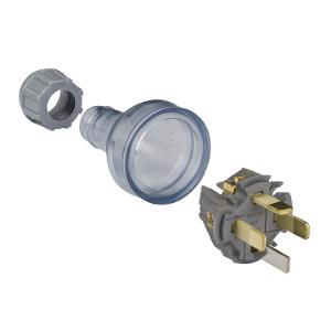 PLUG TOP 4PIN O/D 10A 500V TRANSPARENT